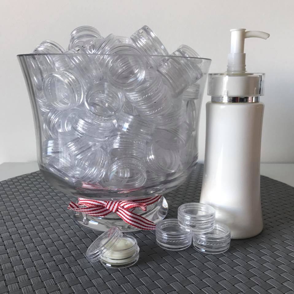 10 empty 3g clear pots with lid (10, 50, 100)