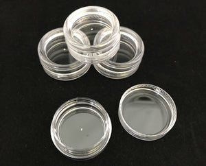 10 empty 3g clear pots with lid (10, 50, 100)